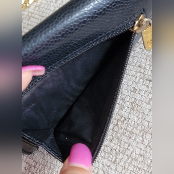 Chanel Black Caviar Leather Wallet on Chain - Picture 10 of 16
